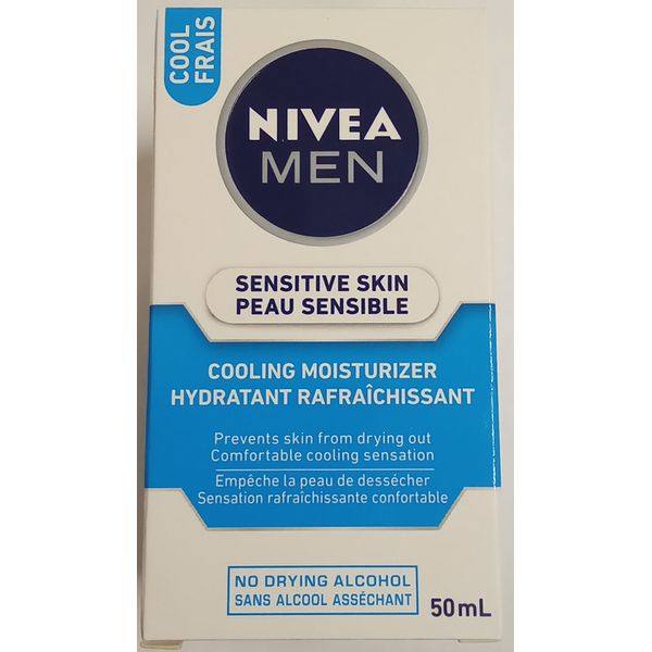 NIVEA MEN Sensitive Skin Cooling Moisturizer, NO DRYING ALCOHOL  50 mL dispenser