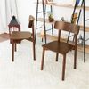 Pemberly Row Mid Century Modern Solid Wood Walnut Dining Chairs (Set of 2)