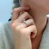 Silverly Women's 925 Sterling Silver Thin Bow Ribbon Knot Open Band Ring