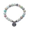 Panotophia Amazonite Elastic Mala Bracelet with Buddha 0.8 cm