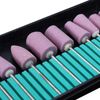 GreenLife® 12pcs Nail Drill Bits Kit Quartz Bit Set Nail Drills Bits Stone Pink 3/32" Mill Cutters Electric Machine