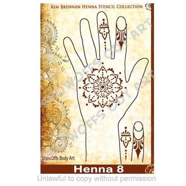 Body Painting Airbrush Stencil - Henna 8