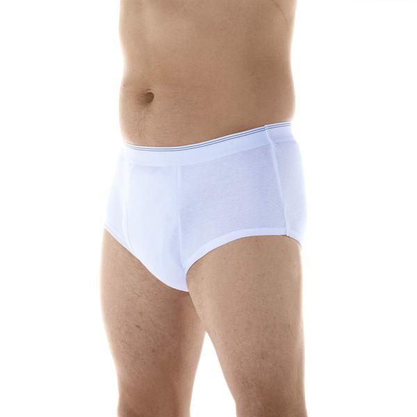Wearever Maximum Absorbency (650ml) Men's Maximum Brief - Incontinence Pants for Men (Small, White)