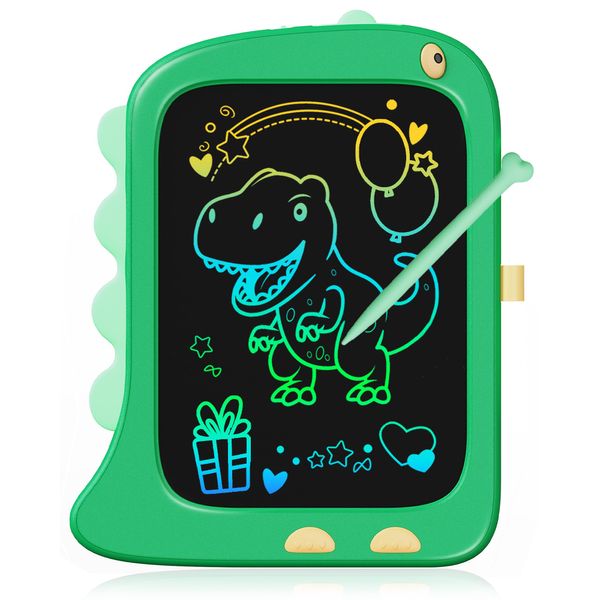 KOKODI LCD Writing Tablet Doodle Board, 3 4 5 6 Year Old Boys Toys Gifts, 8.5 Inch Drawing Pad Airplane Travel Road Trip Essentials, Dinosaur Toddler Kids Games Birthday Christmas Stocking Stuffers