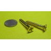 Brass #12 Phillips Flat Head Wood Screw x 1.50" Length, 25 Pcs
