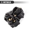 Motoforti Universal T5 Dashboard Light Lamp Bulb Socket, Metal, 5 Pcs