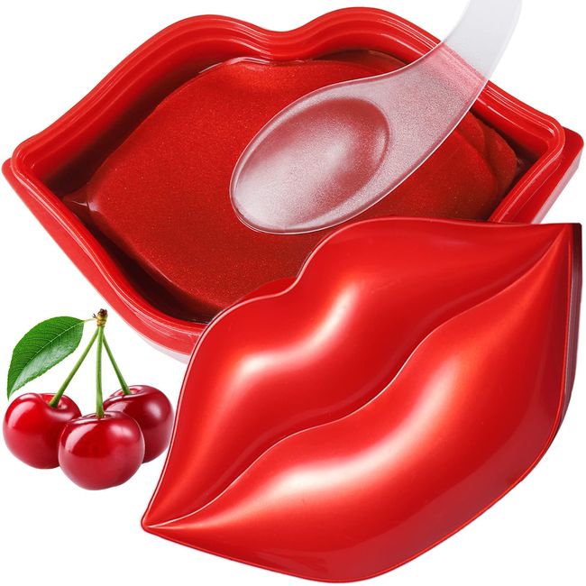 20pcs Lip Masks,Anti-Aging Anti-Dry Anti-Wrinkle Lip Mask,Treatment Lip Mask for Lip Care & Lip Plumping & Lip Sleeping & Lip Nourishes & Lip Soothing,Moisturizing Gel and Hydrates Lip Cherry (Red)