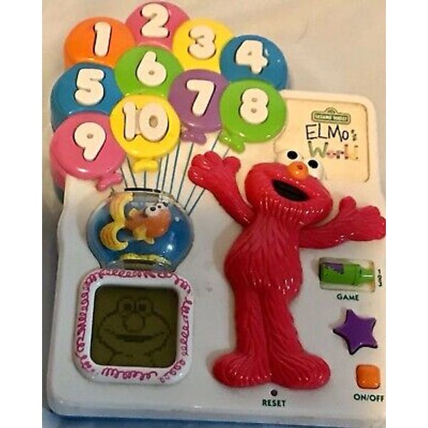 Mattel-SESAME STREET ELMOS WORLD Handheld electronic game Vintage Toy