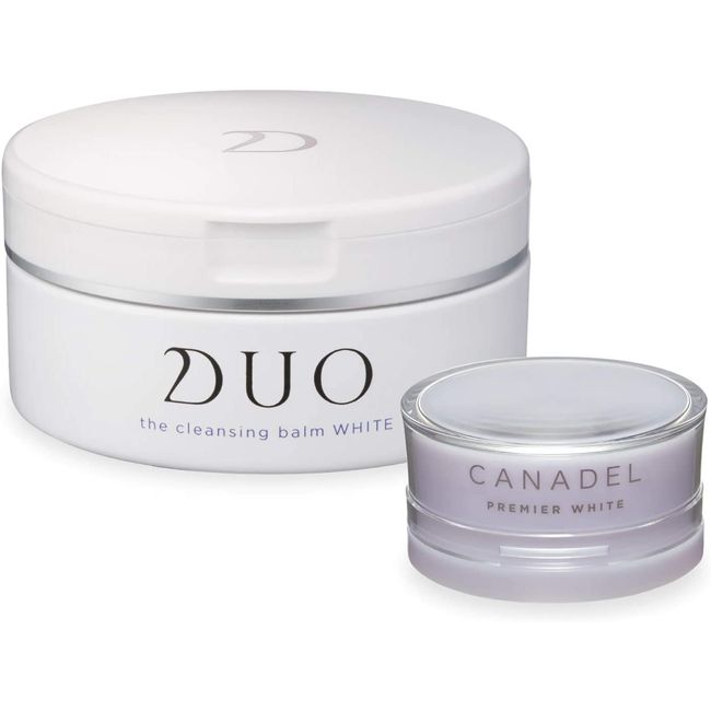 DUO Cleansing Balm White Bright Care 2-Piece Set Premium White Trial Size Whitening Skin Care Facial Cleaner Makeup Remover