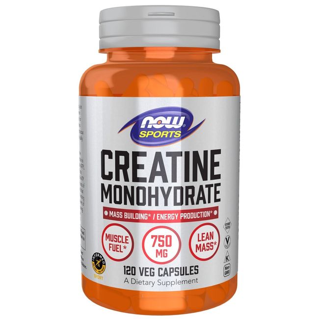 NOW Sports Nutrition, Creatine Monohydrate 750 mg, 120 Veg Capsules