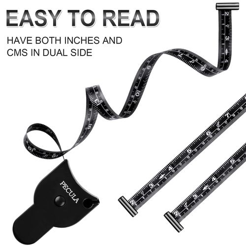 Body Measuring Tape 60 inch, Body Tape Measure, Lock Pin and Push Button Retract, Body Measurement Tape, Black
