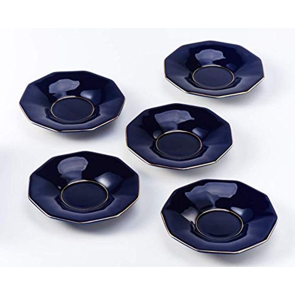R410-RAA Ruri Decagon Tea Holder Set (Koransha)