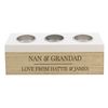 Custom Personalised Wooden 3 Tea Light Holder