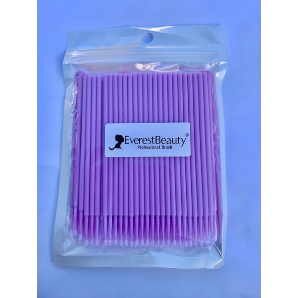 200PCS Disposable Lash Eyelash Micro Brush Mascara Wands Applicator Makeup Tool (Sky blue)