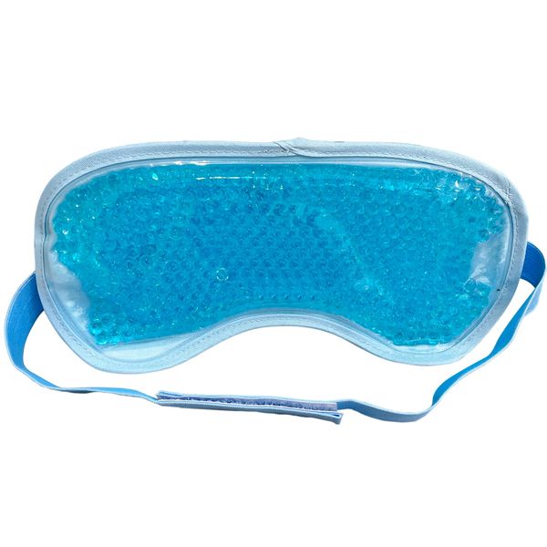 Gel Eye Mask - Cooling Eye Mask with One-Side Plush Fabric, Flexible Gel Beads & Elasticated Strap - Hot & Cold Eye Mask for Dry Eyes, Tired Eyes & Discomfort - Warm & Cool Gel Eye Mask by ThermoDR