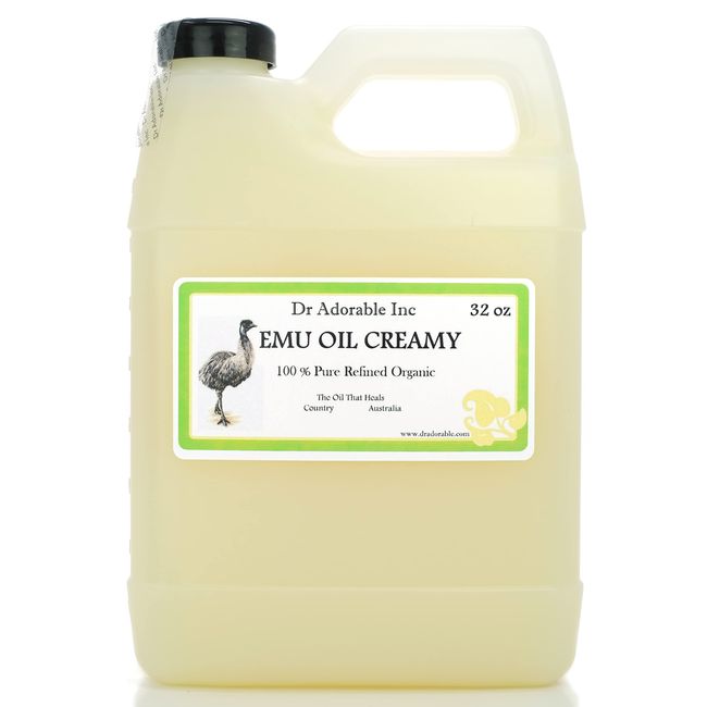 Dr Adorable - 32 oz - Creamy Emu Oil - 100% Pure Natural Organic