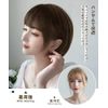 AISIHAIR Wig, Short Bob, Bangs, Straight Full Wig, Women's, Crossdressing, Natural, Heat Resistant, Everyday Use, Net / Comb Included, Chestnut Brown