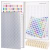 Acycion2A 308 nail display chart with 360 false nail tips (Silver)