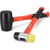 ValueMax Rubber Mallet 16oz Fiberglass Handle With Soft Grip Solid Head 2 Piece