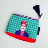 Frida K. Green Vogue Make Up Bag