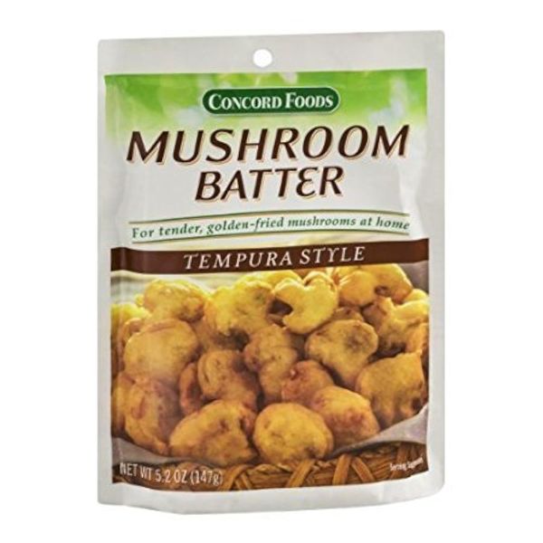 Concord Foods Mushroom Batter Mix - Tempura Style (Pack of 2) 5.2 oz Packets