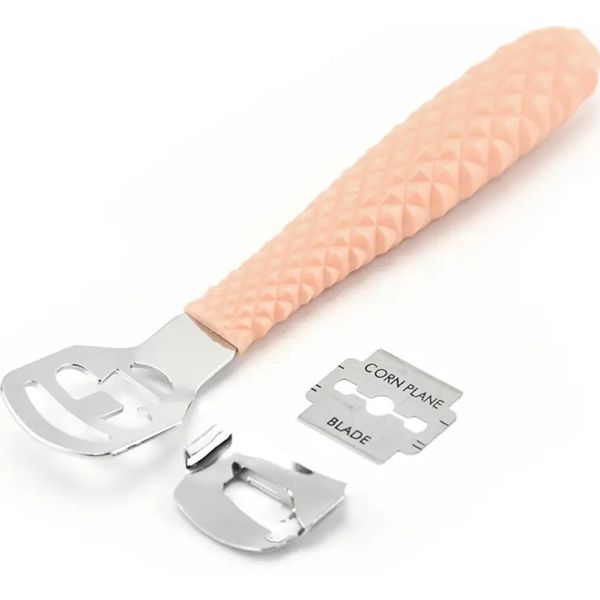 2x Hornhautentferner Hornhauthobel Hornhautraspel Hornhautfeile für Fußpflege Pediküre Hornhautmesser Pink