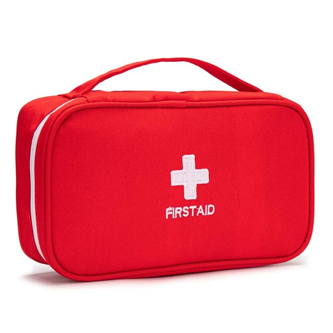 Jipemtra First Aid Bag Empty (Red with Handle)