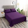 Sfoothome Fitted Bottom Sheet for Mattress, Single Full Size Purple Microfiber Fitted Sheet with Deep Pocket