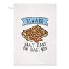Beware Crazy Beans On Toast Boy Tea Towel Dish Cloth