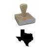 Infusion Texas State Rubber Stamp, 2 X 2'' Wood Stamp