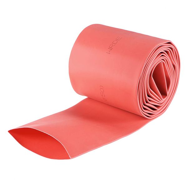 sourcing map Heat Shrink Tubing, 80mm Flat Width 2:1 rate Shrinkable Tube Cable Sleeve 2m - Red