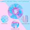 Kids Shower Caps Waterproof Reusable 3 Pack Mermaid