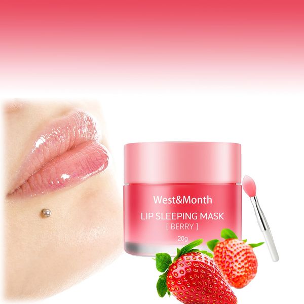 Nurvidis Lippenmaske, Lippenschlafmaske, Feuchtigkeitsspendende Lippenmaske für Alle Hauttypen Intensive Lippenreparaturbehandlung für Hydratisierte, Volle Und Unwiderstehliche Lippen (20g)