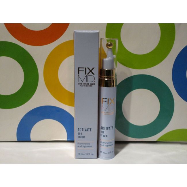 FIX MD ~ ACTIVATE EYE CREAM ILLUMINATES AND TIGHTENS ~ .5 OZ BOXED