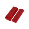 Partuto Vehicle Truck Car Plastic Stick-On Reflective Rectangle Reflector Red 4 Pcs Replacement