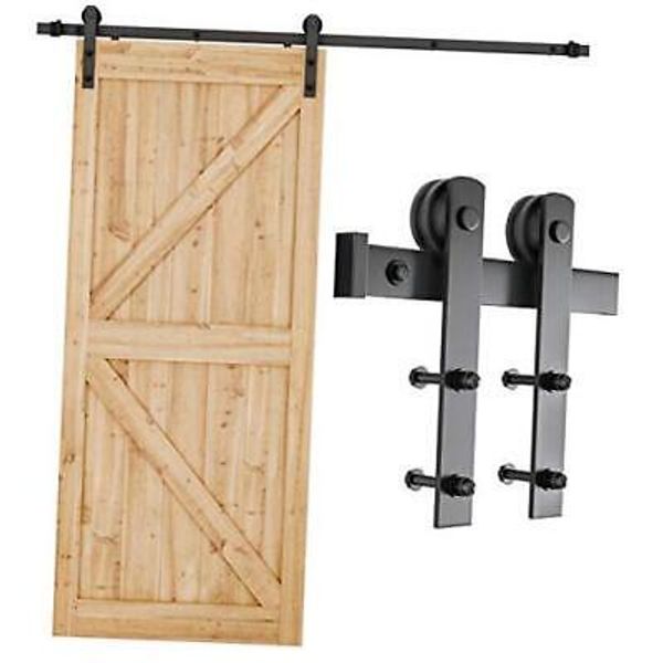 6.6FT Barn Door Hardware kit, Barn Door Track, Sliding Door Hardware 6.6 Feet