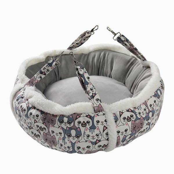 Cozy Haven Cat Hammock Nest - Grey Round / S