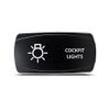 CH4X4 Marine Rocker Switch Cockpit Lights Symbol - Horizontal - Red Led