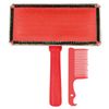 Dog Slicker Brush with Wood Handle Including Brush Cleaner Large