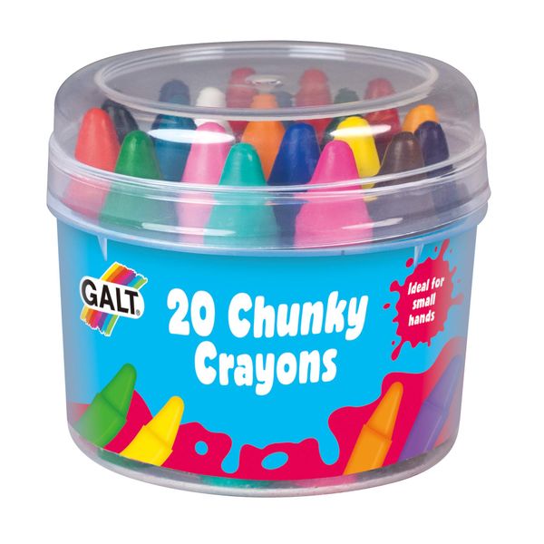 Galt Toys, Chunky Crayons - 20 Pieces, Easy to Hold Crayons for Kids, Ages 3 Years Plus