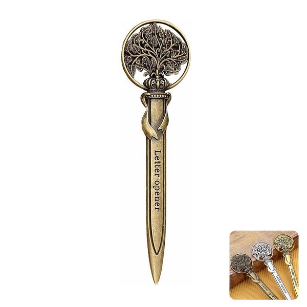 Letter Opener, Paper Knife, Letter Cutter, Mini Starter, Antique and Elegant for Home, Office, Students, Compact and Convenient for Unpacking and Opening Boxes, Dark Brown