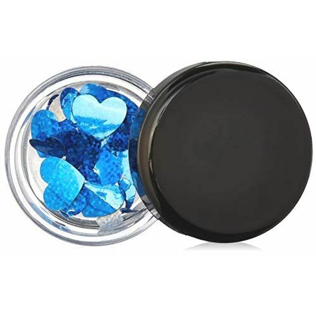 Decore Moi Body Glitter, Holographic Blue Hearts, 11 Gram