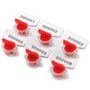 100pcs Plastic Twist Tight Roto Security Meter Seals with 100m Stainless Wire (Red, 100pcs)