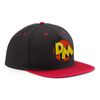 Danger Mouse® Embroidered DM Icon Rapper Cap (Black/Red Contrast, Adults)