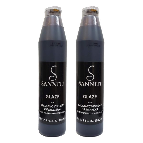 Sanniti Italian Balsamic Vinegar Glaze, 12.9 Ounce (Pack of 2)