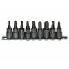 9PC 3/8" DRIVE HEX ALLEN ALLAN ALAN BIT SOCKET SET 9 PIECE SET WITH RAIL
