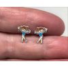 Gymnast Dancer Stud Earrings 925 Sterling Silver
