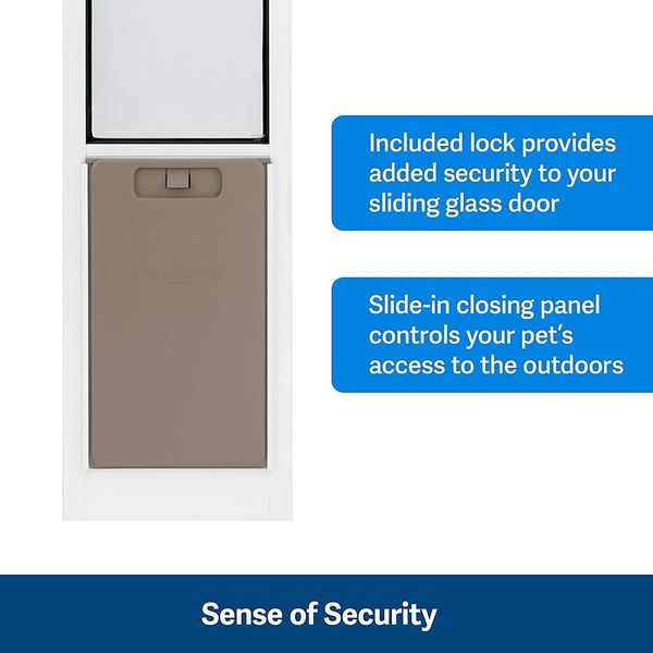 Petsafe PPA11-13124 Small Energy Efficent White Sliding Glass Pet Door-  81"