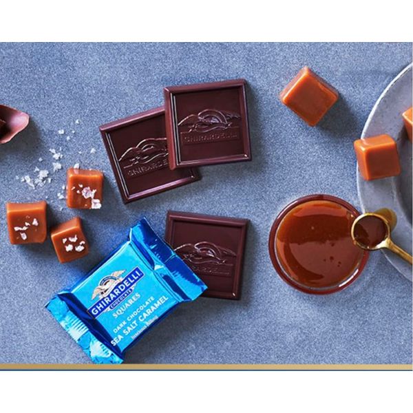 Ghirardelli Dark & Sea Salt Caramel Chocolate Squares, 5.32 oz