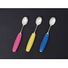Okabe Yo Tableware Manufacturing FLEX FM-01Y Flex Metal Spoon with Grip, Small, Yellow